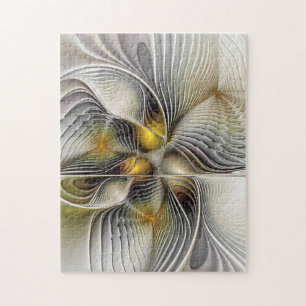 Optical Illusion Abstract 3D Fractal With Depth Jigsaw Puzzle