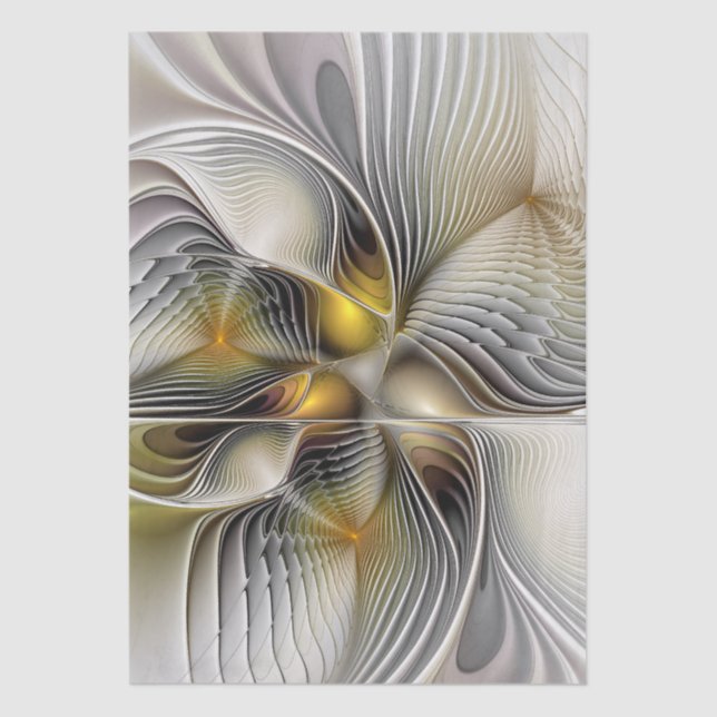 Optical Illusion Abstract 3D Fractal With Depth Tissue Paper (Front)