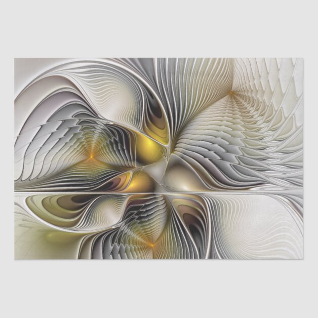 Optical Illusion Abstract 3D Fractal With Depth Tissue Paper (Front)