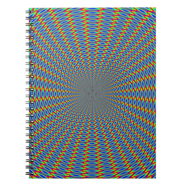 Optical illusion abstract design. spiral notebook (Front)