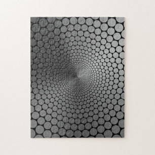 Optical Illusion Angle Gradient Slate/Black NOIR Jigsaw Puzzle