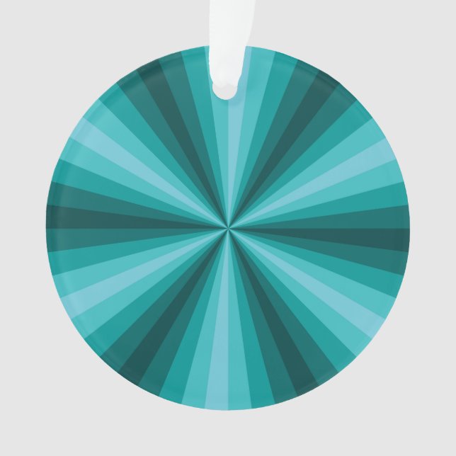 Optical Illusion Aqua Acrylic Ornament (Front)
