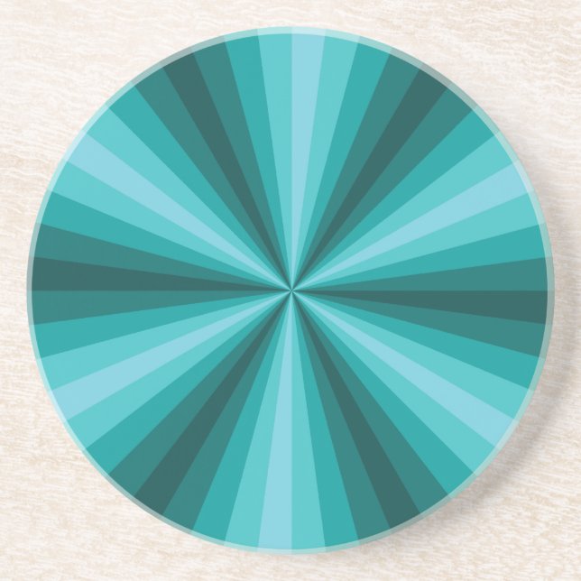 Optical Illusion Aqua Coaster (Front)
