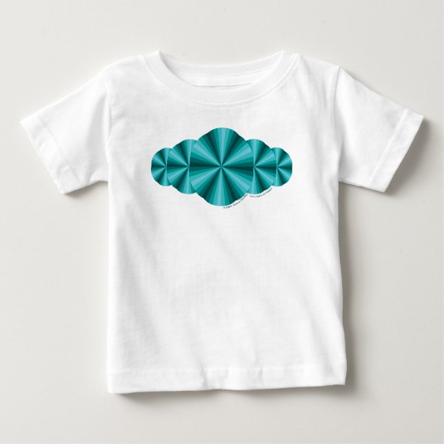 Optical Illusion Aqua Kid's and Baby Light Shirt (Front)