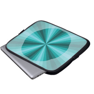 Optical Illusion Aqua Laptop Case