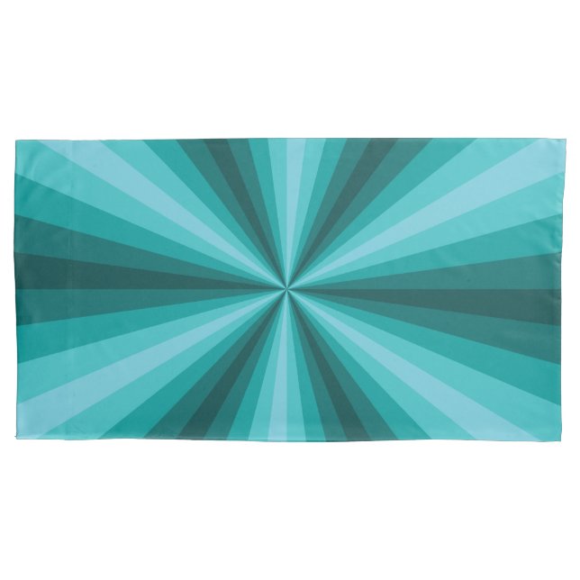 Optical Illusion Aqua Pillow Case (Front)