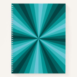 Optical Illusion Aqua Spiral Notebook