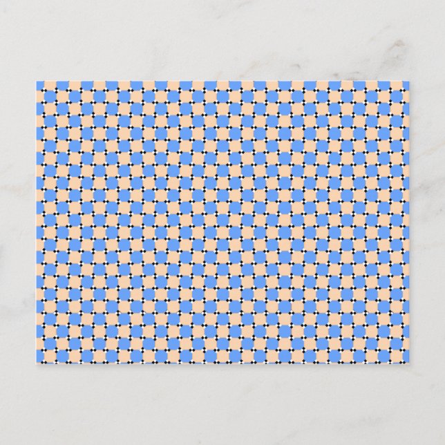 optical illusion - bendy pattern postcard (Front)