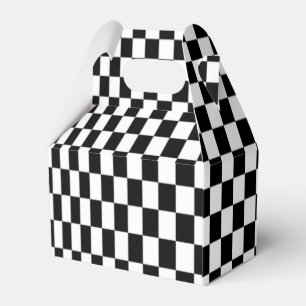 Optical Illusion Black and White Checkers Favour Box