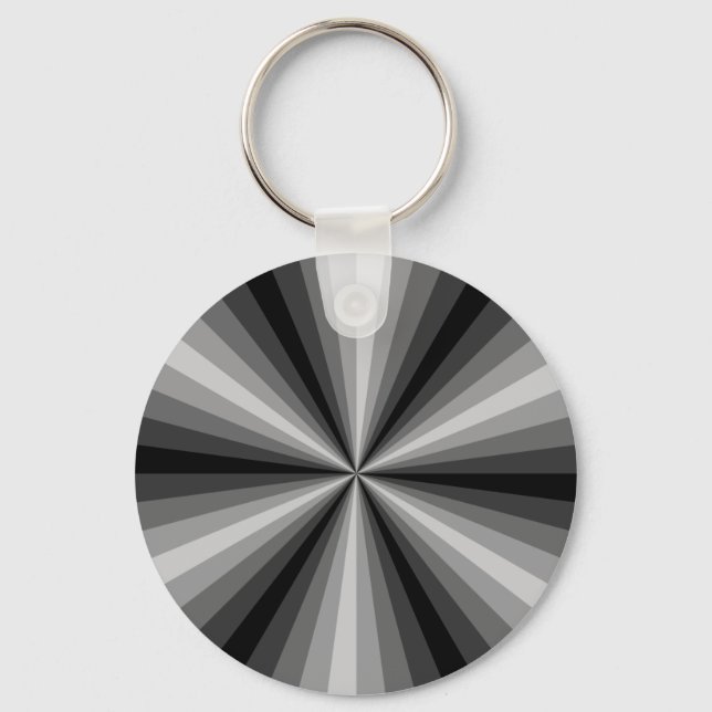 Optical Illusion Black Keychain (Front)