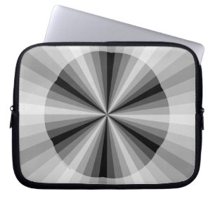 Optical Illusion Black Laptop Case