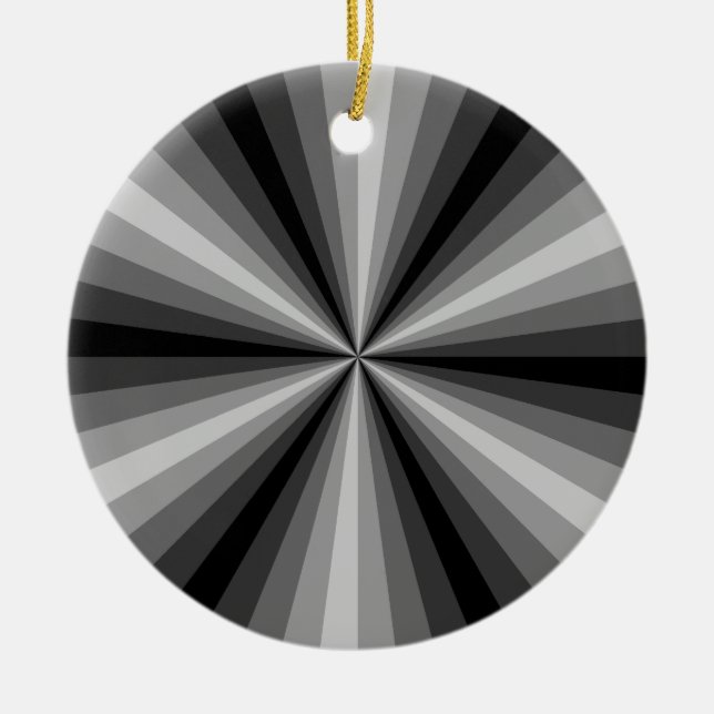 Optical Illusion Black Ornament (Front)