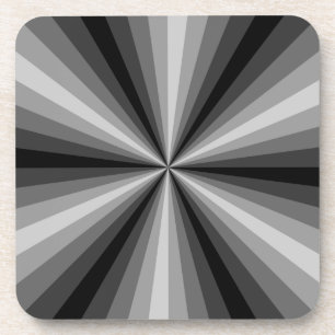 Optical Illusion Black Square Coaster