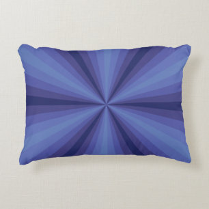 Optical Illusion Blue Accent Pillow
