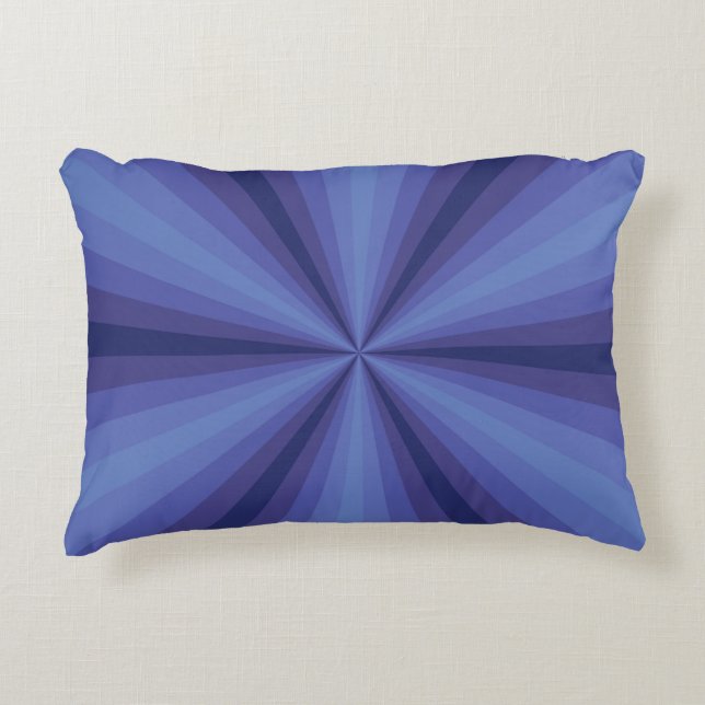Optical Illusion Blue Accent Pillow (Front)