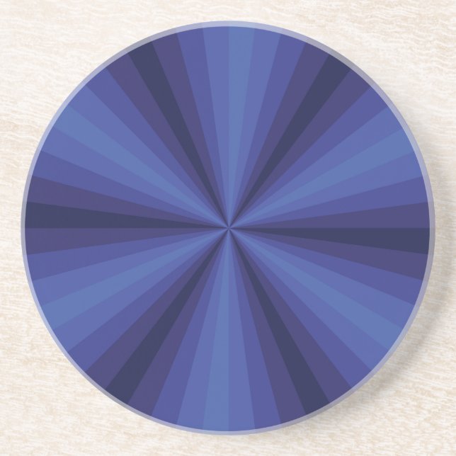 Optical Illusion Blue Coaster (Front)