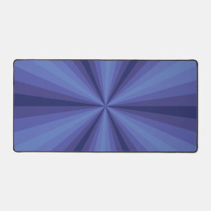 Optical Illusion Blue Desk Mat