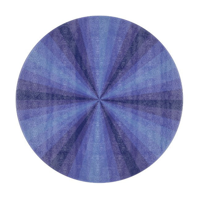 Optical Illusion Blue Glass Cutting Board (Front)