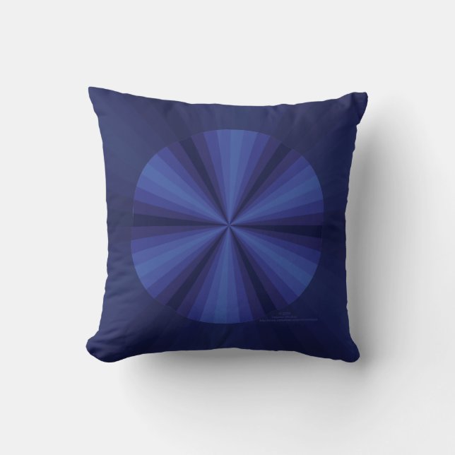 Optical Illusion Blue Pillow (Front)
