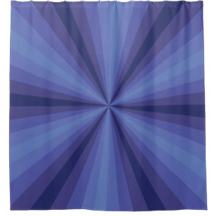 Optical Illusion Blue Shower Curtain