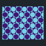 Optical Illusion Cafe Wall Effect Circles Blue Poster<br><div class="desc">Optical Illusion Cafe Wall Effect Circles Blue</div>