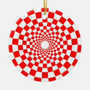 OPTICAL ILLUSION CERAMIC TREE DECORATION