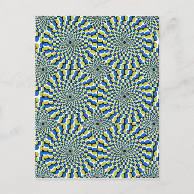 Optical Illusion Circles Novelty Postcard (Front)