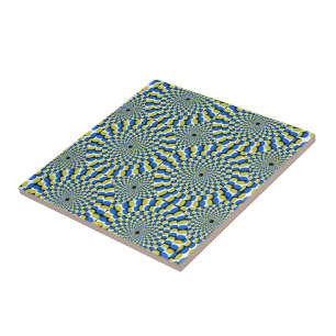 Optical Illusion Circles Novelty Tile