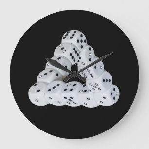Optical illusion Dice Large Clock