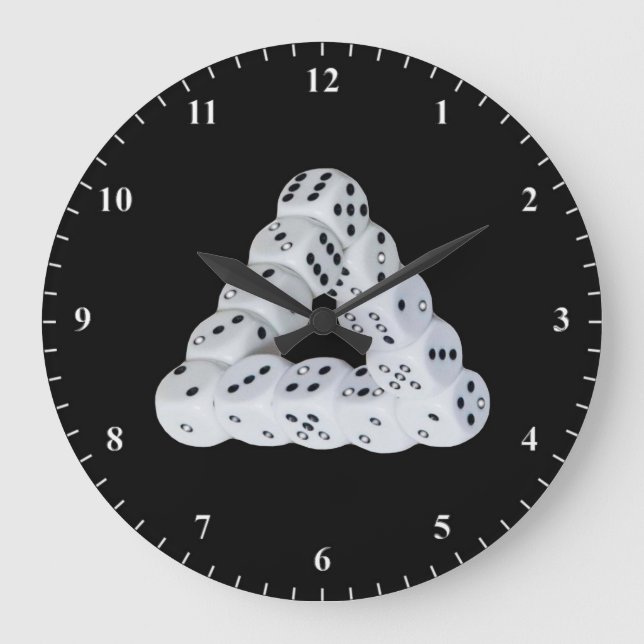 Optical illusion Dice Large Clock (Front)