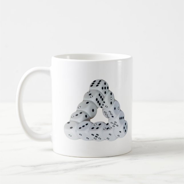 Optical illusion Dice Mug (Left)