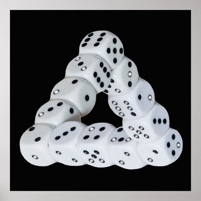 Optical illusion Dice Poster (Front)