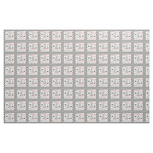 Optical Illusion Eye Chart Doctor Optician Pattern Fabric (Yard)