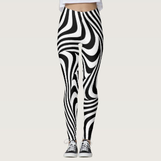 optical illusion geometric art leggings