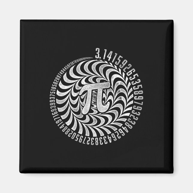 Optical Illusion Geometry Pi Math Science Stem 3.1 Magnet (Front)