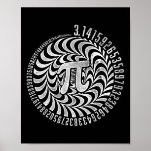 Optical Illusion Geometry Pi Math Science Stem 3.1 Poster