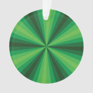 Optical Illusion Green Acrylic Ornament