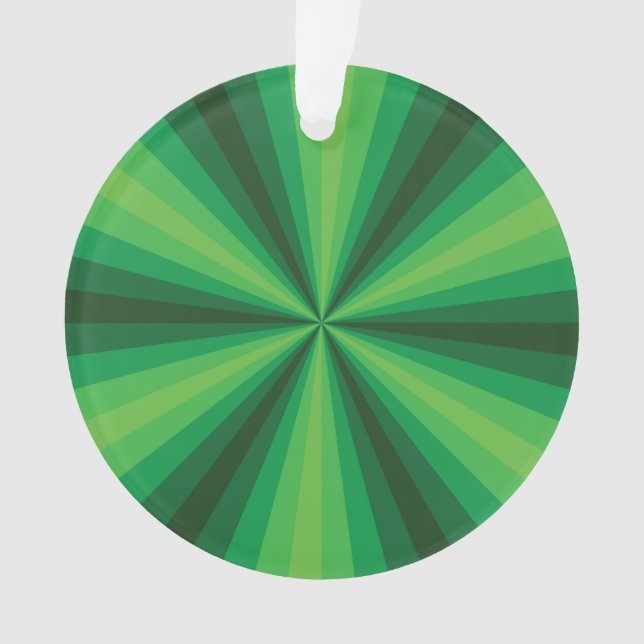 Optical Illusion Green Acrylic Ornament (Front)