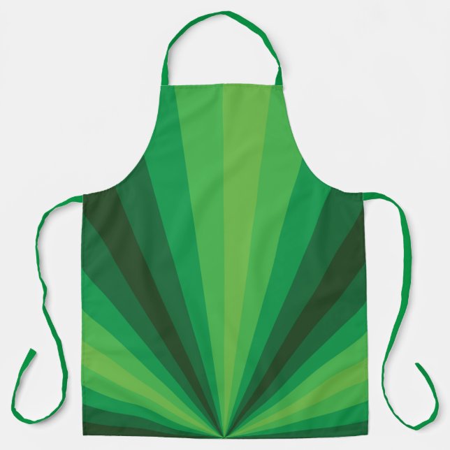 Optical Illusion Green All-Over Print Apron (Front)