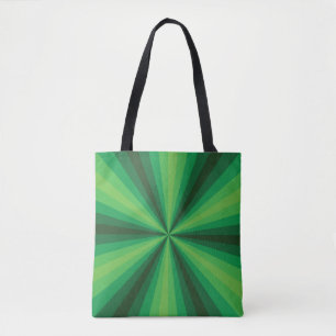 Optical Illusion Green All-Over-Print Bag
