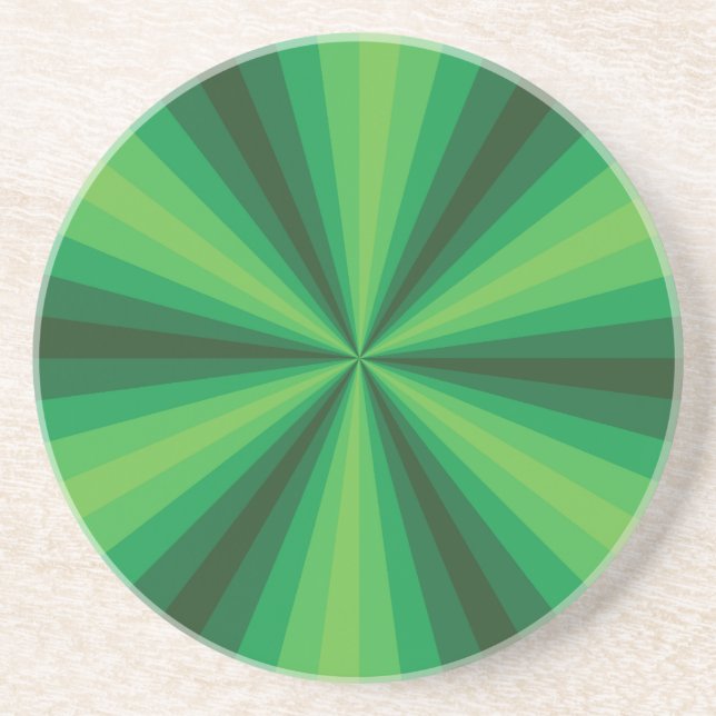Optical Illusion Green Coaster (Front)