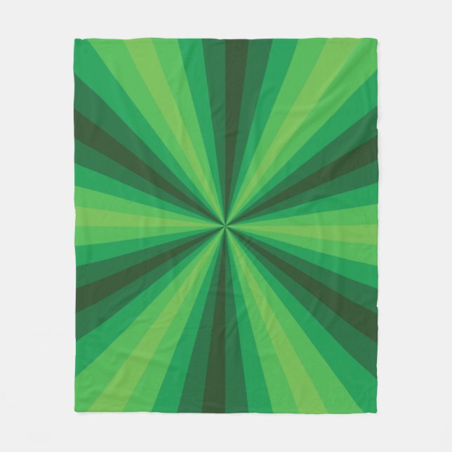 Optical Illusion Green Fleece Blanket (Front)