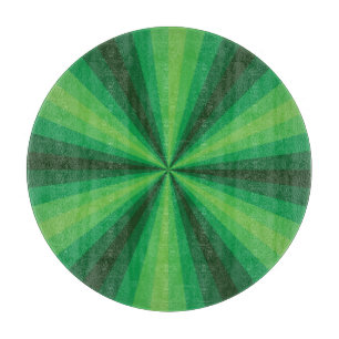 Optical Illusion Green Glass Cutting Board