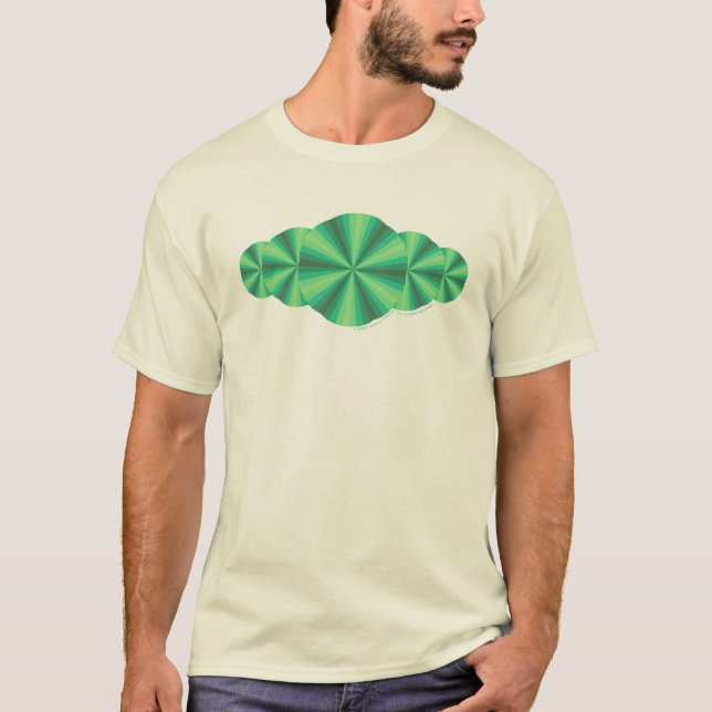 Optical Illusion Green Kid's and Baby Dark Shirt (Front)