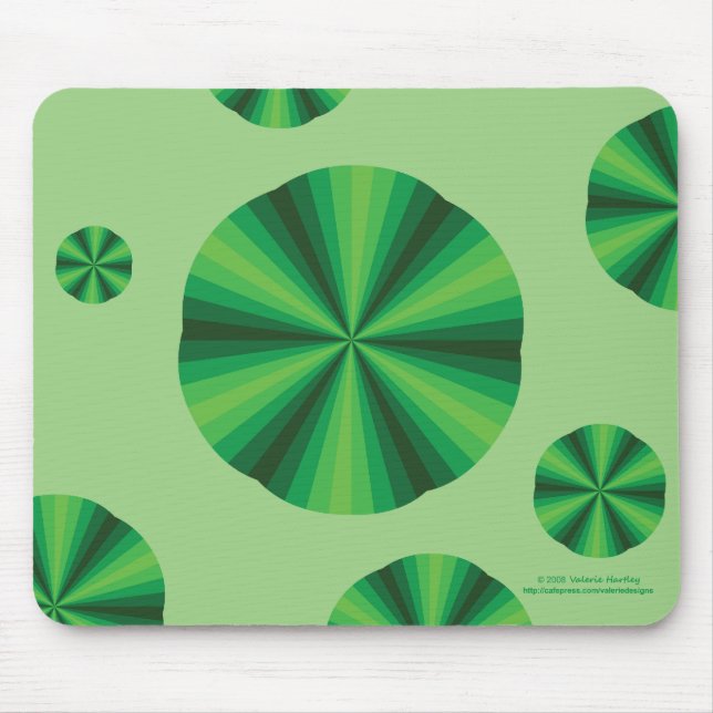 Optical Illusion Green Mousepad (Front)