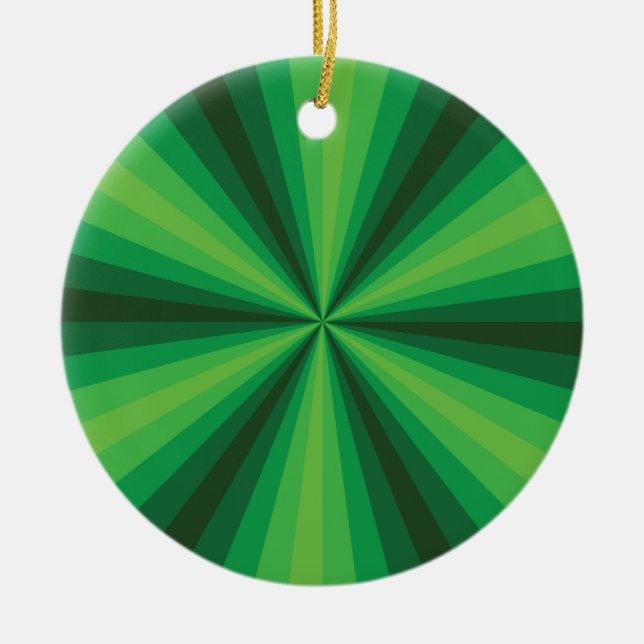 Optical Illusion Green Ornament (Front)