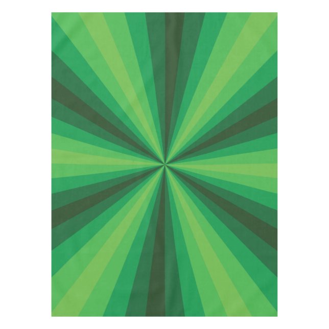 Optical Illusion Green Tablecloth (Front)