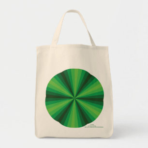 Optical Illusion Green Tote Bag
