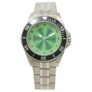 Optical Illusion Green Watch