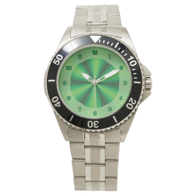 Optical Illusion Green Watch (Front)